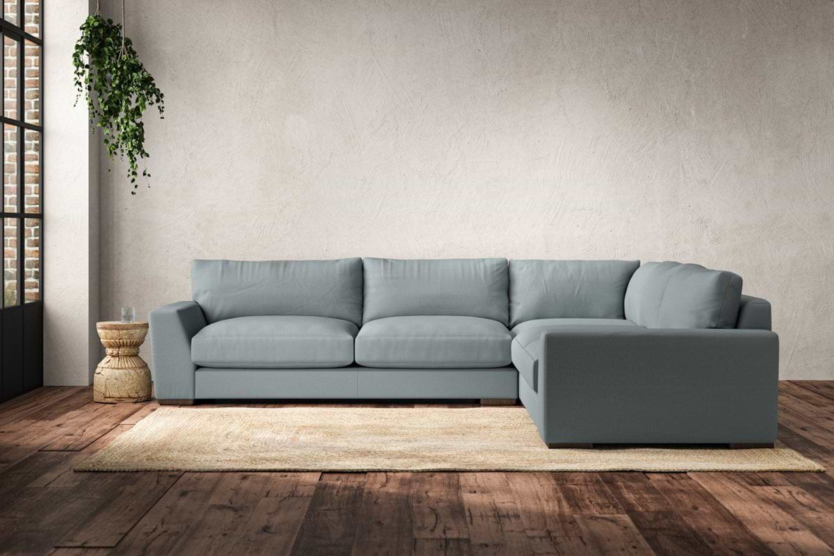 Guddu Large Right Hand Corner Sofa - Recycled Cotton Horizon-MAKE TO ORDER-Nkuku
