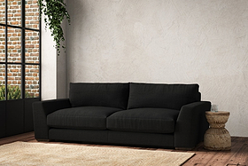 Guddu Large Sofa - Brera Linen Charcoal