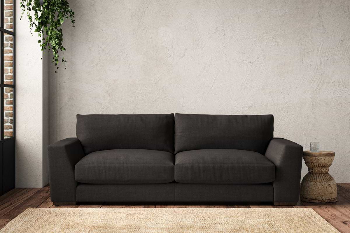 Guddu Large Sofa - Brera Linen Espresso-MAKE TO ORDER-Nkuku