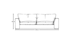 Guddu Large Sofa - Brera Linen Granite