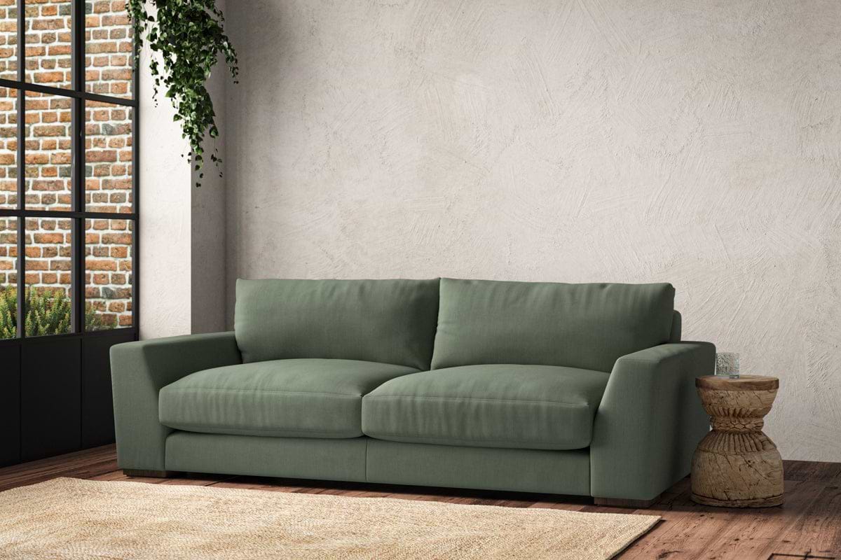 Guddu Large Sofa - Brera Linen Jade-MAKE TO ORDER-Nkuku