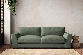 Guddu Large Sofa - Brera Linen Jade-MAKE TO ORDER-Nkuku