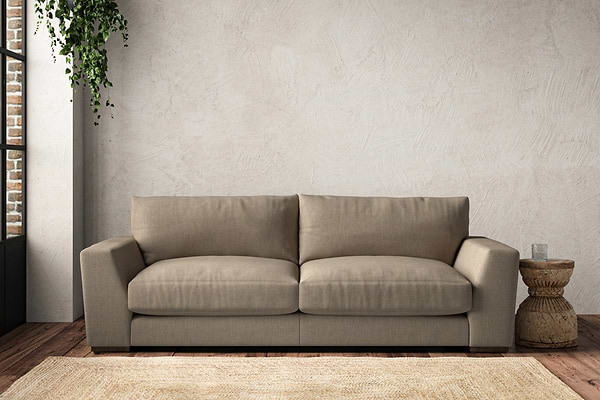 Guddu Large Sofa - Brera Linen Pebble-MAKE TO ORDER-Nkuku
