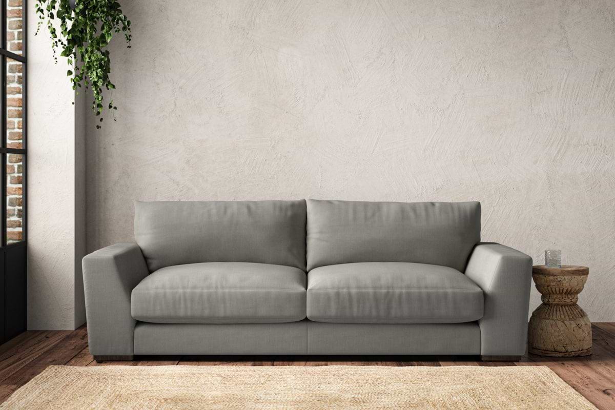 Guddu Large Sofa - Brera Linen Smoke-MAKE TO ORDER-Nkuku