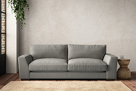 Guddu Large Sofa - Brera Linen Smoke-MAKE TO ORDER-Nkuku