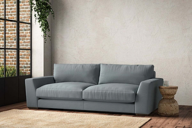 Guddu Large Sofa - Recycled Cotton Horizon-MAKE TO ORDER-Nkuku