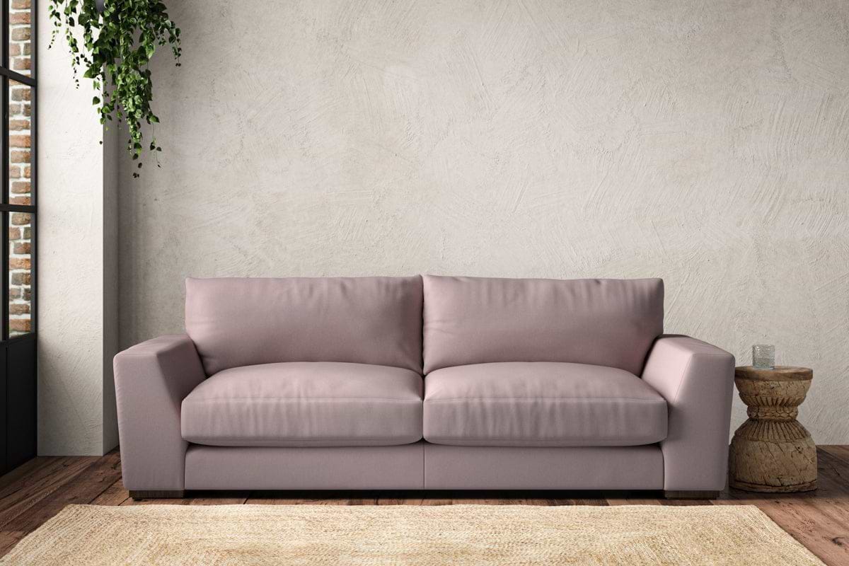 Guddu Large Sofa - Recycled Cotton Lavender-MAKE TO ORDER-Nkuku