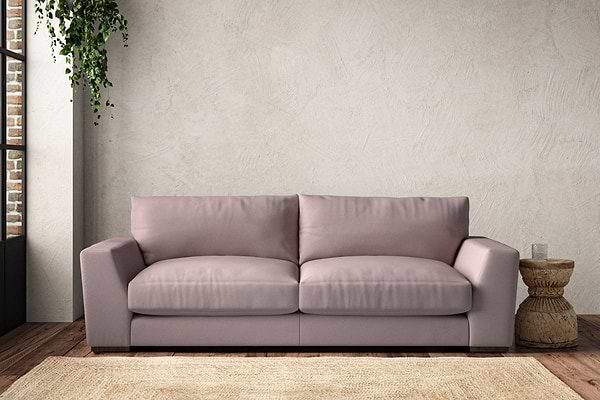 Guddu Large Sofa - Recycled Cotton Lavender-MAKE TO ORDER-Nkuku