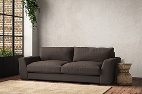 Guddu Large Sofa - Recycled Cotton Mocha-MAKE TO ORDER-Nkuku