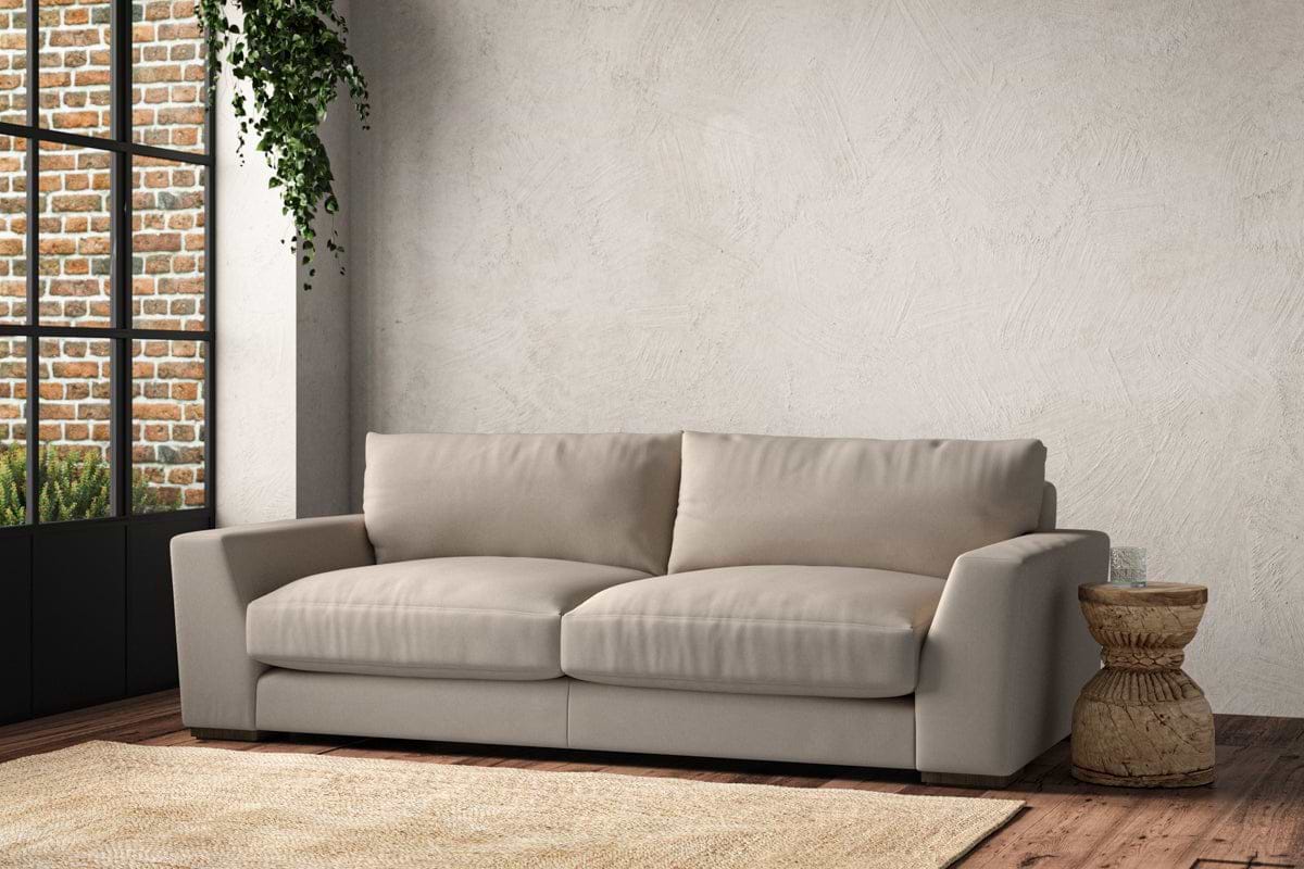 Guddu Large Sofa - Recycled Cotton Natural-MAKE TO ORDER-Nkuku