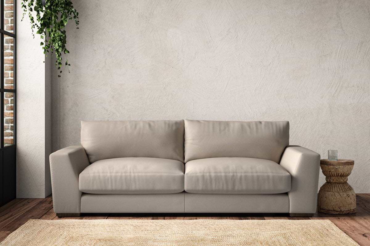 Guddu Large Sofa - Recycled Cotton Natural-MAKE TO ORDER-Nkuku