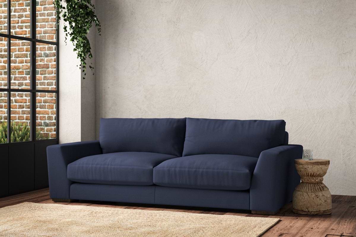 Guddu Large Sofa - Recycled Cotton Navy-MAKE TO ORDER-Nkuku