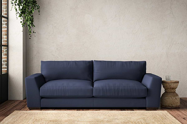 Guddu Large Sofa - Recycled Cotton Navy-MAKE TO ORDER-Nkuku