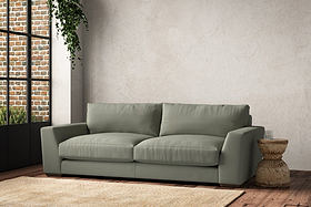Guddu Large Sofa - Recycled Cotton Seaspray-MAKE TO ORDER-Nkuku
