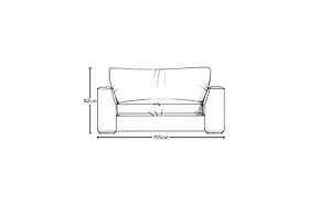 Guddu Love Seat - Brera Linen Charcoal-MAKE TO ORDER-Nkuku