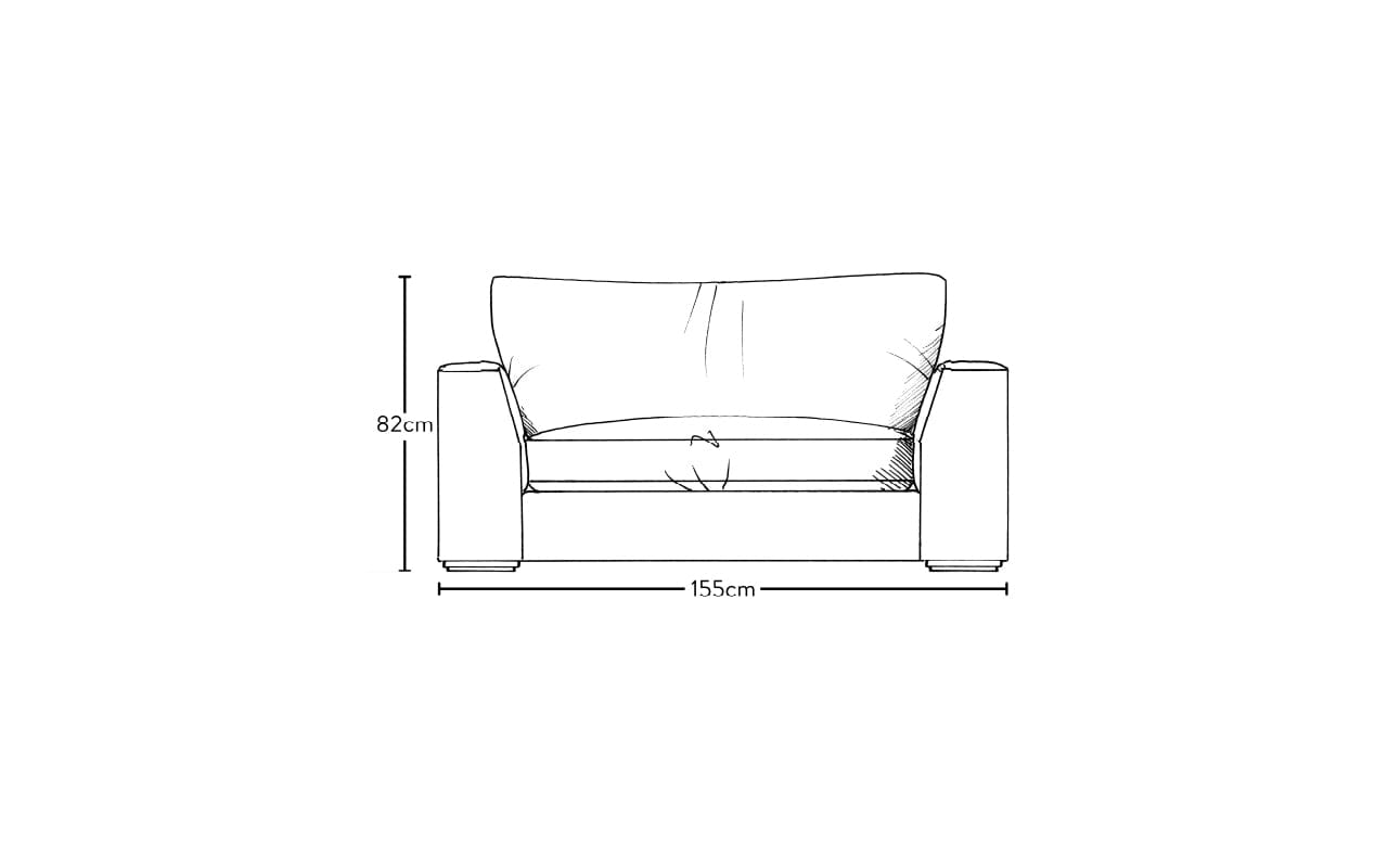 Guddu Love Seat - Brera Linen Chestnut-MAKE TO ORDER-Nkuku