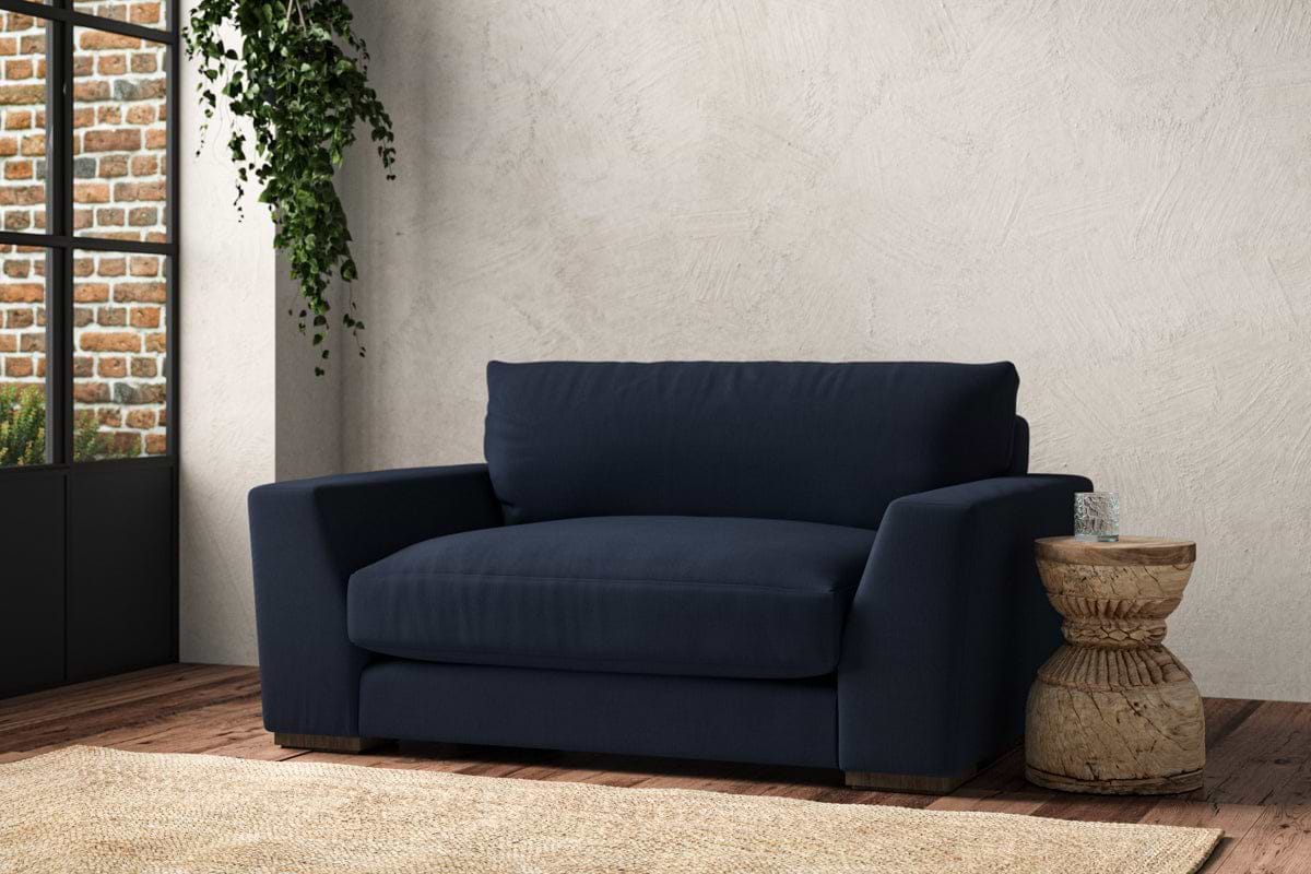 Guddu Love Seat - Brera Linen Indigo