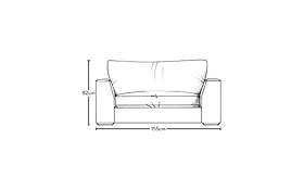 Guddu Love Seat - Brera Linen Jade