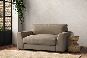 Guddu Love Seat - Brera Linen Pebble