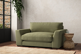 Guddu Love Seat - Brera Linen Sage