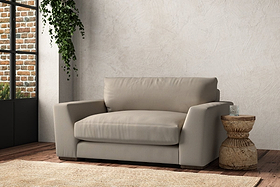 Guddu Love Seat - Recycled Cotton Stone