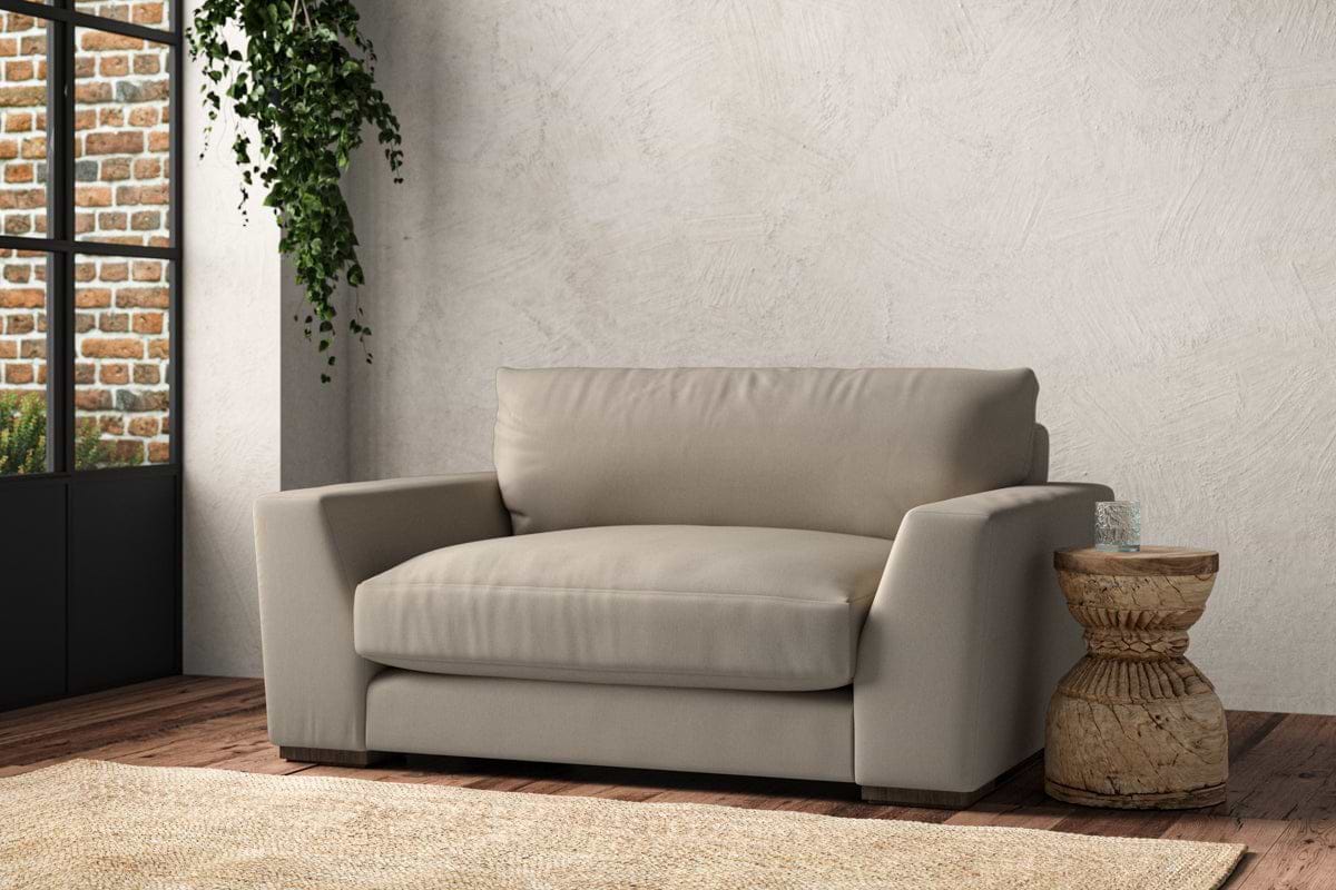 Guddu Love Seat - Recycled Cotton Stone