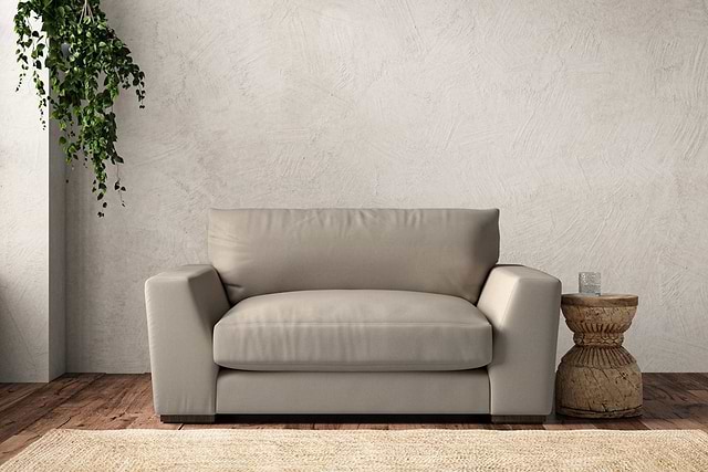 Guddu Love Seat - Recycled Cotton Stone