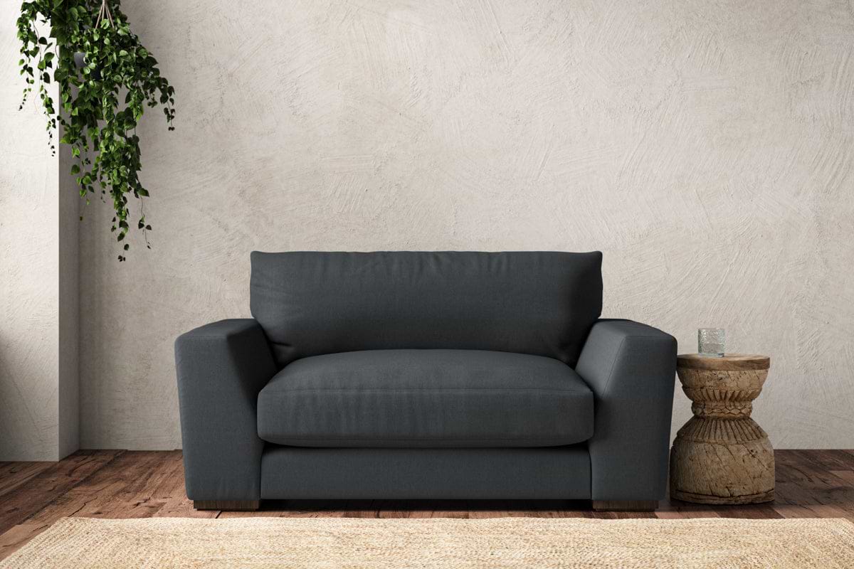 Guddu Love Seat - Recycled Cotton Thunder-MAKE TO ORDER-Nkuku
