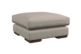 Guddu Medium Footstool - Brera Linen Chestnut