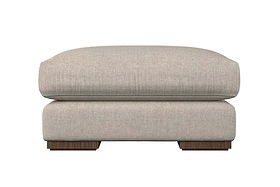 Guddu Medium Footstool - Brera Linen Dusk