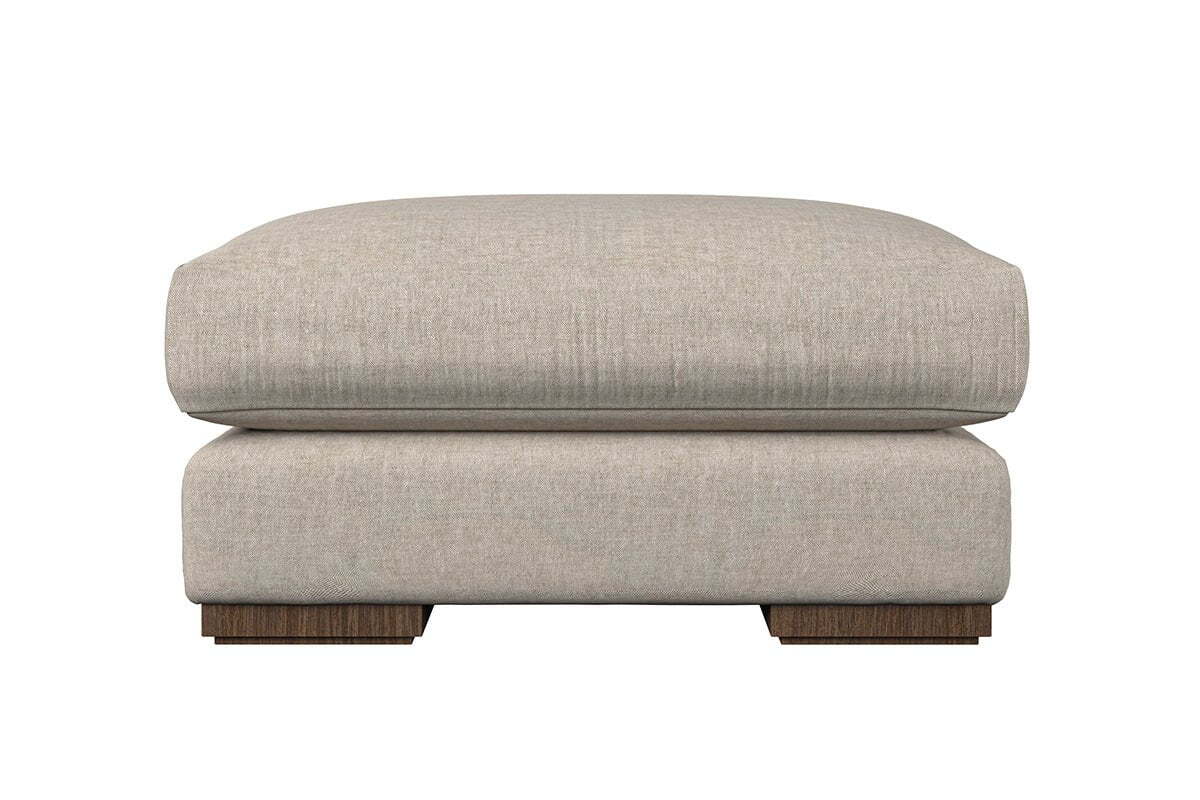 Guddu Medium Footstool - Brera Linen Dusk