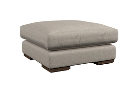 Guddu Medium Footstool - Brera Linen Espresso