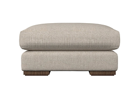 Guddu Medium Footstool - Brera Linen Jade