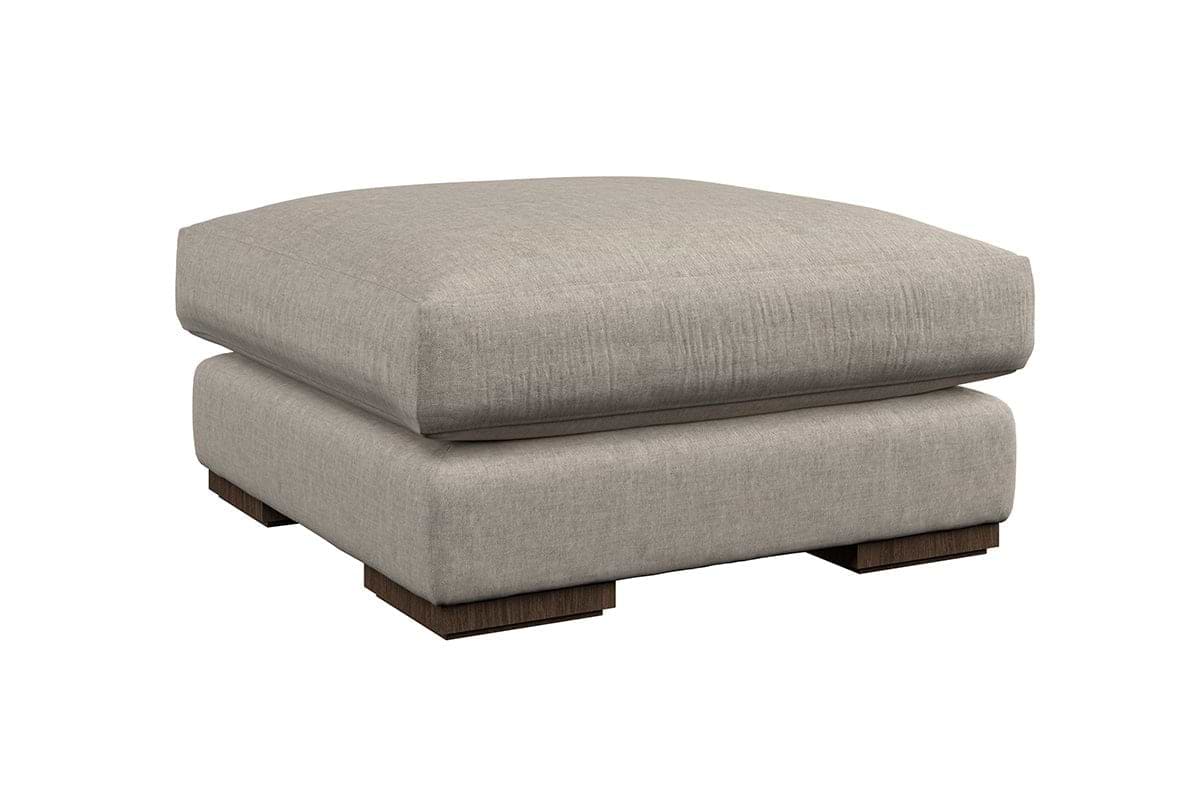 Guddu Medium Footstool - Brera Linen Jade