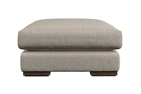 Guddu Medium Footstool - Brera Linen Jade
