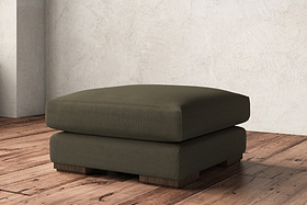 Guddu Medium Footstool - Recycled Cotton Fatigue