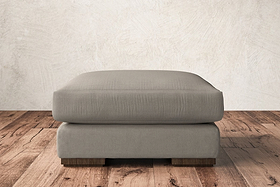 Guddu Medium Footstool - Recycled Cotton Flax