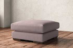 Guddu Medium Footstool - Recycled Cotton Lavender