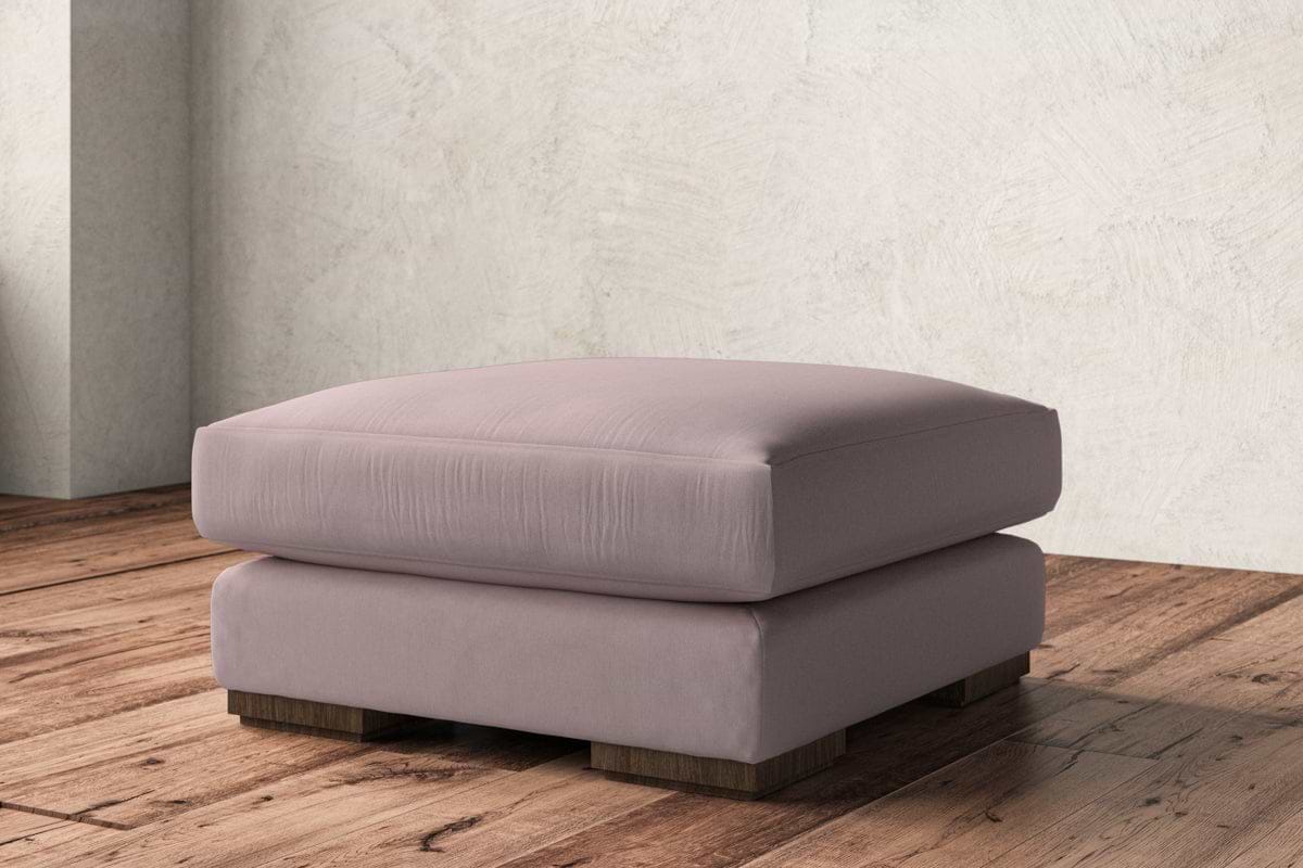 Guddu Medium Footstool - Recycled Cotton Lavender
