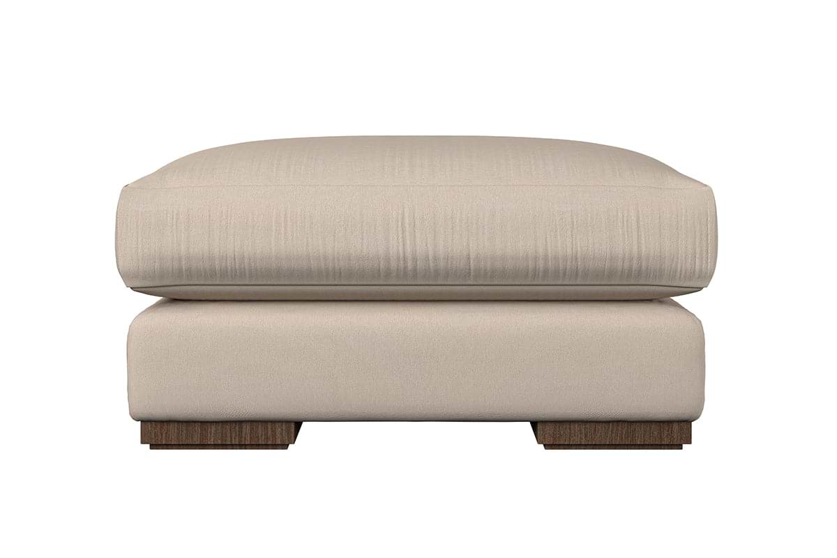 Guddu Medium Footstool - Recycled Cotton Mocha