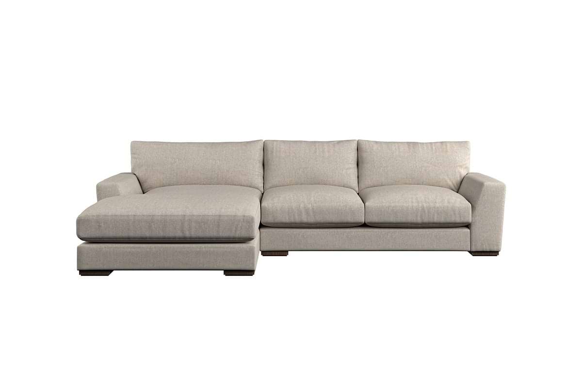 Guddu Medium Left Hand Chaise Sofa - Brera Linen Dusk