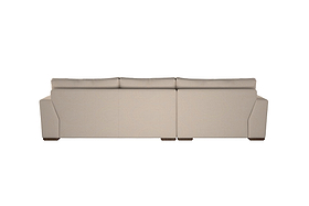 Guddu Medium Left Hand Chaise Sofa - Recycled Cotton Lavender