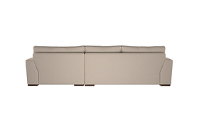 Guddu Medium Right Hand Chaise Sofa - Recycled Cotton Airforce