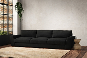 Guddu Super Grand Sofa - Brera Linen Charcoal