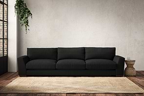 Guddu Super Grand Sofa - Brera Linen Charcoal