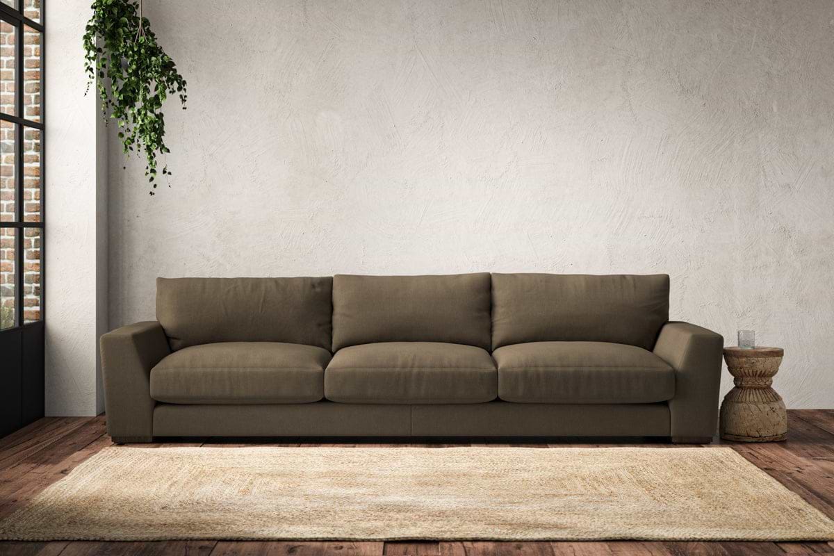 Guddu Super Grand Sofa - Brera Linen Chestnut-MAKE TO ORDER-Nkuku