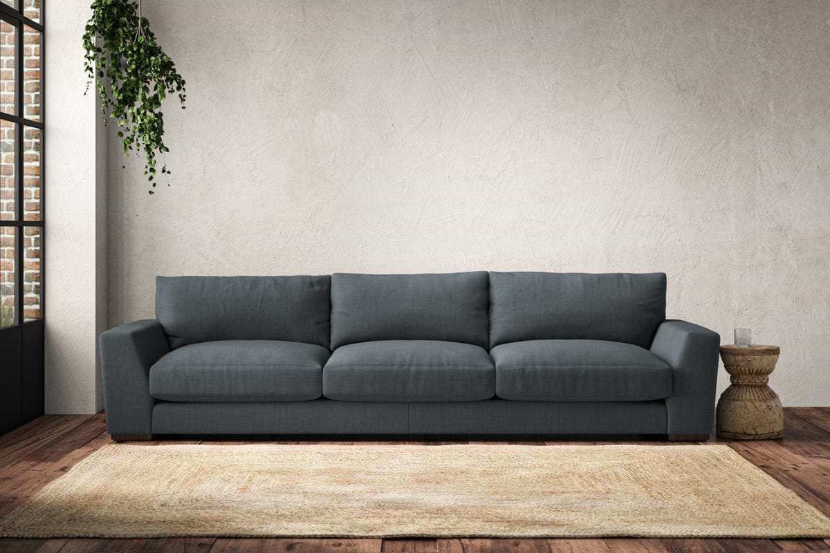 Guddu Super Grand Sofa - Brera Linen Dusk-MAKE TO ORDER-Nkuku