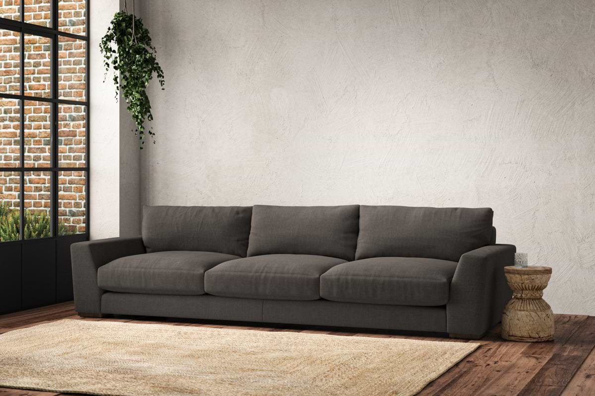 Guddu Super Grand Sofa - Brera Linen Granite