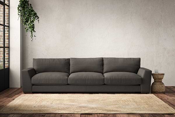 Guddu Super Grand Sofa - Brera Linen Granite