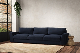 Guddu Super Grand Sofa - Brera Linen Indigo